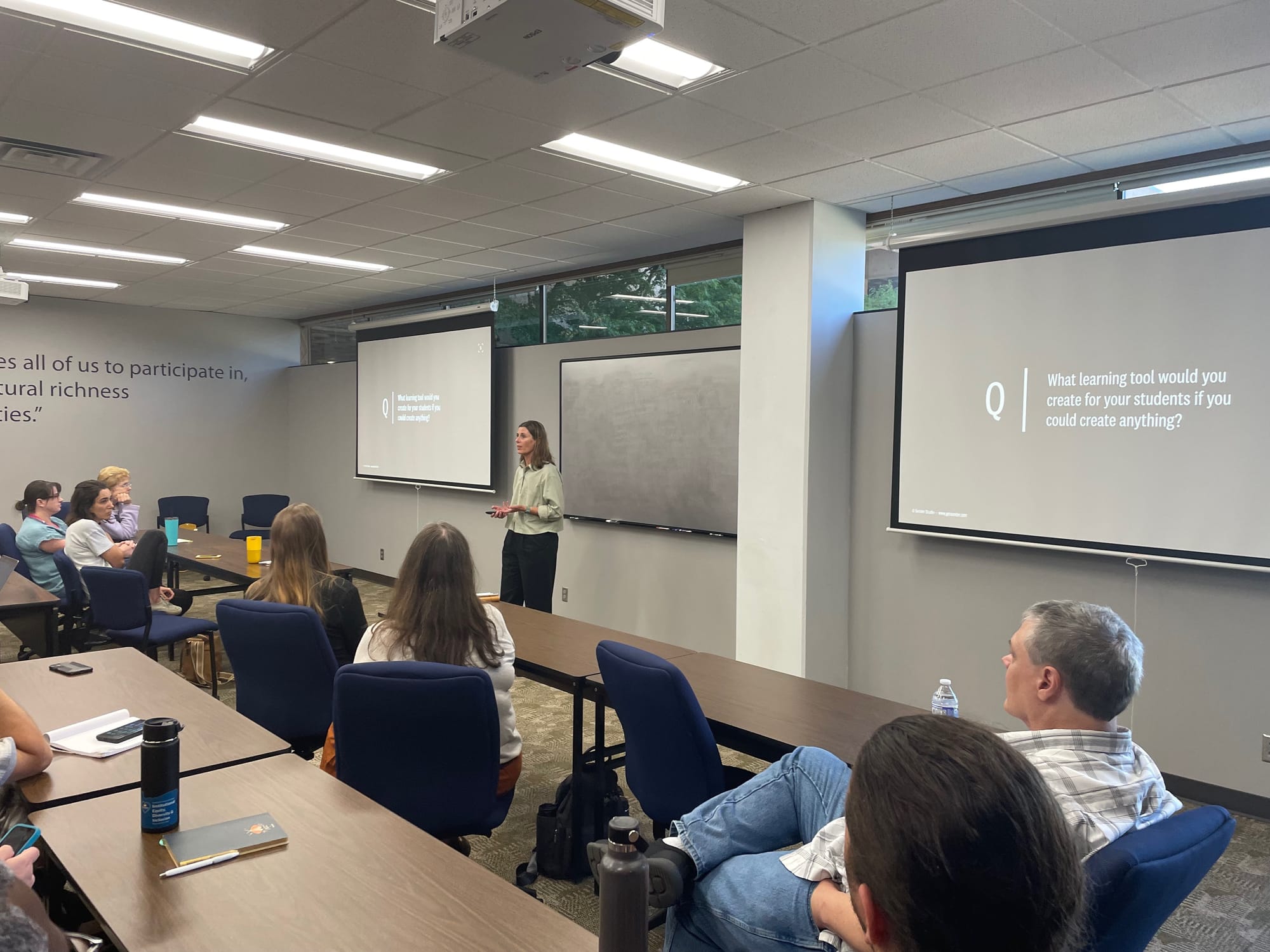 Dave Edwards speaking at Linn-Benton Community College on AI and Higher Education